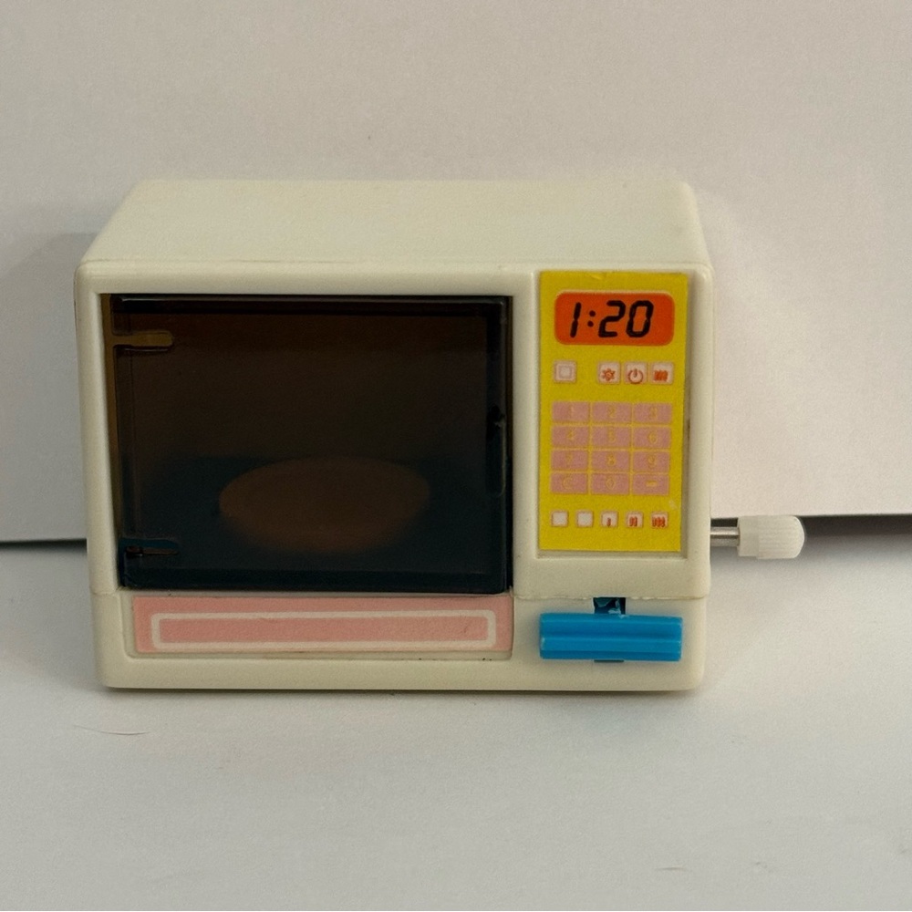 vintage 1988 Mattel Barbie Magic Moves wind-up microwave dollhouse accessory